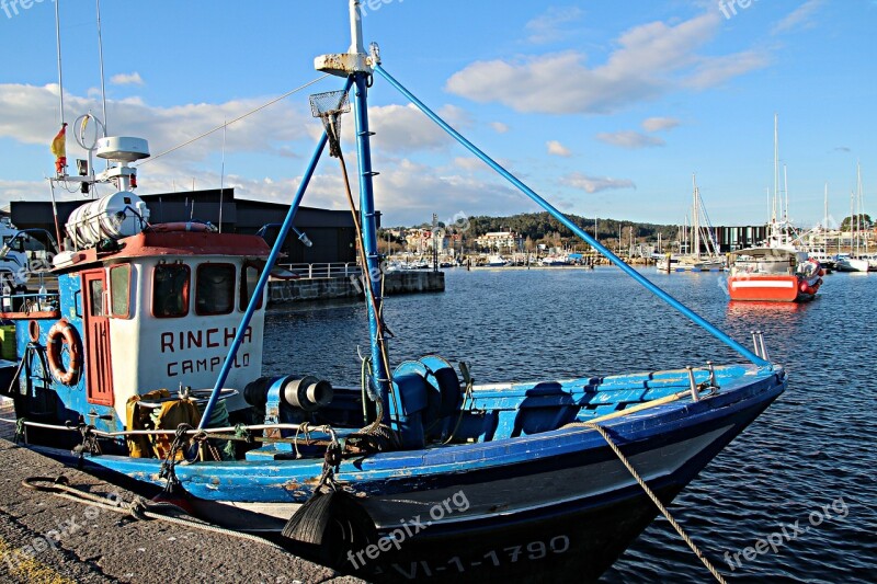 Boats Fishing Port Portonovo Sanxenxo