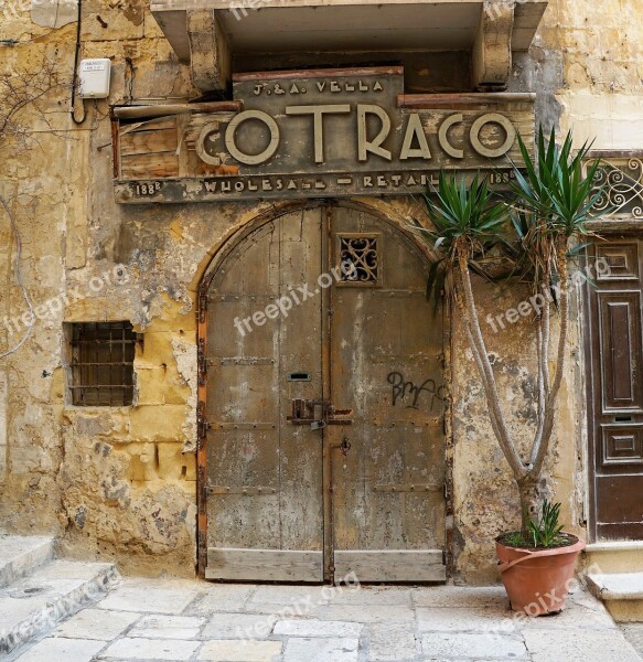 Door Goal Valetta Stones Wall