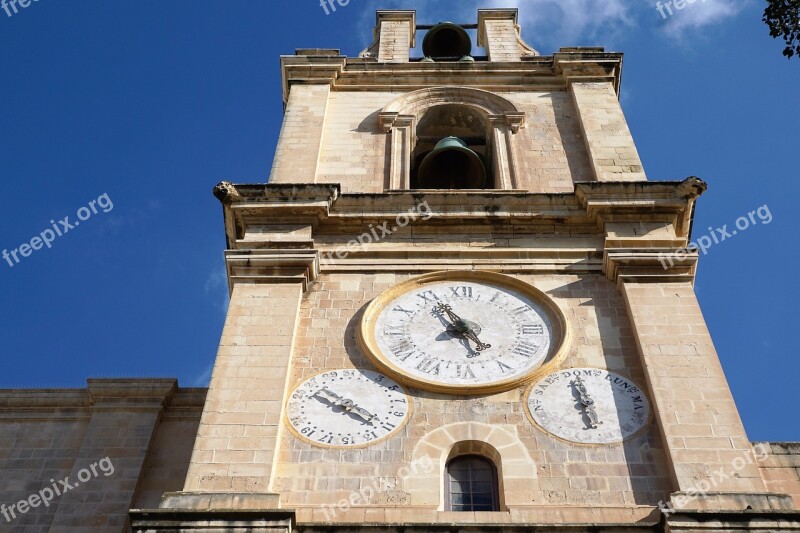 Malta Valetta City Church Tower