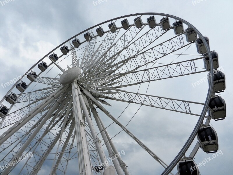 Carousel Ferris Wheel Lunapark Entertainment Amusement Park