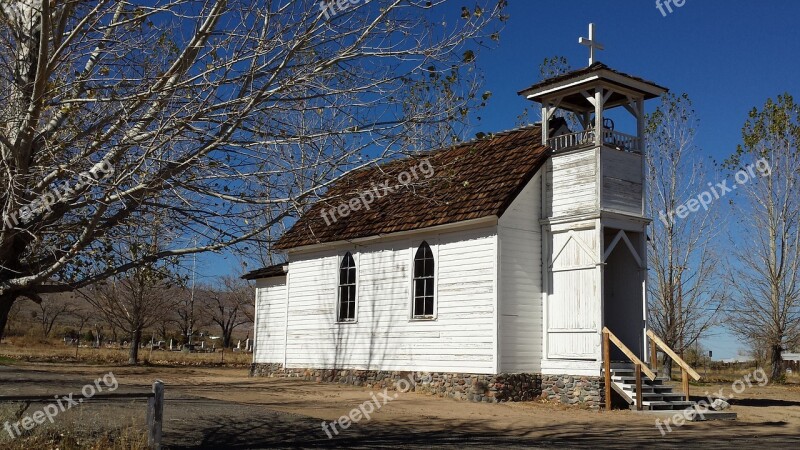 Church White Religion Building Blue