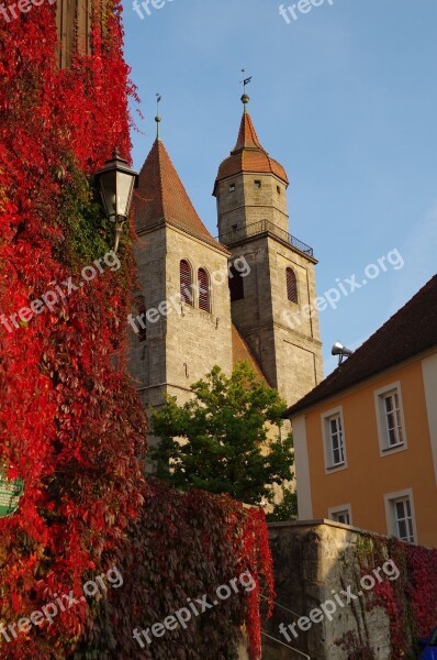 Dinosaur Autumn Tower Fall Foliage Free Photos