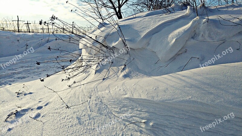 Snow Zaspa Winter Nature Fluff