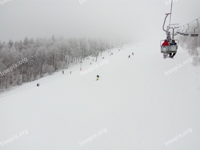 Winter The Ski Slope Romance Landscape Mountains