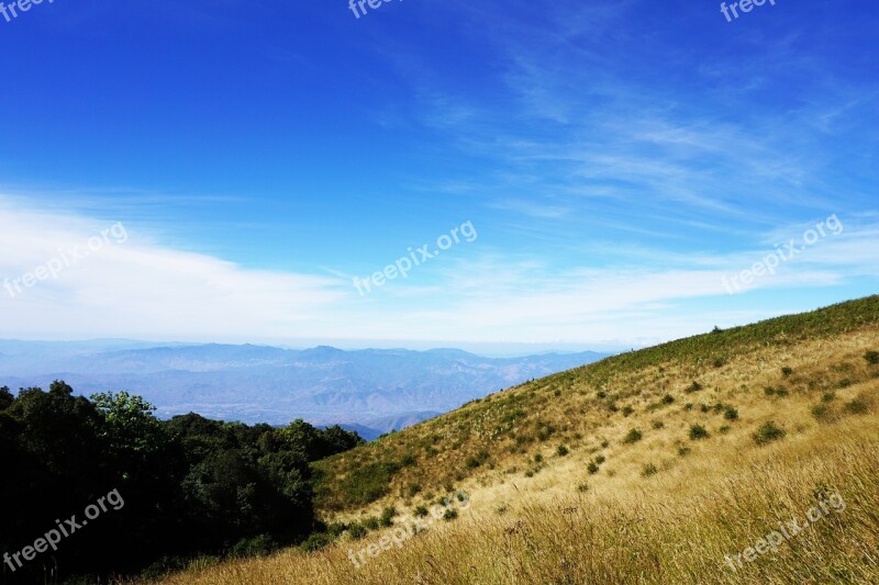 Mountains Doi Inthanon Thailand Sky Nature