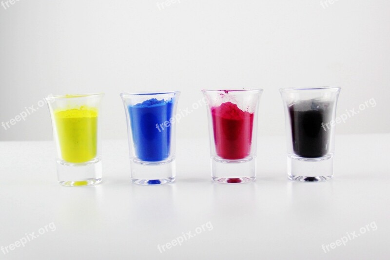 Four-color Glass Powder Pigment Free Photos