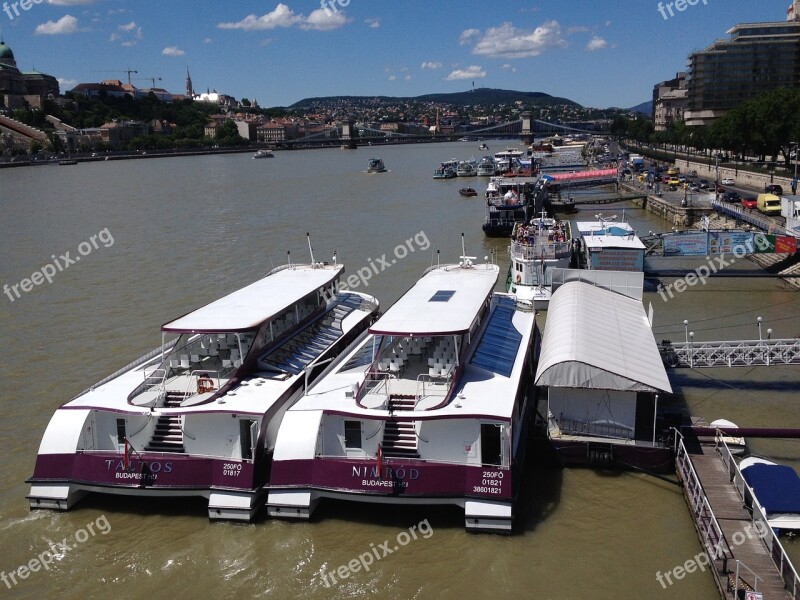 Ship Stream Budapest Danube Water