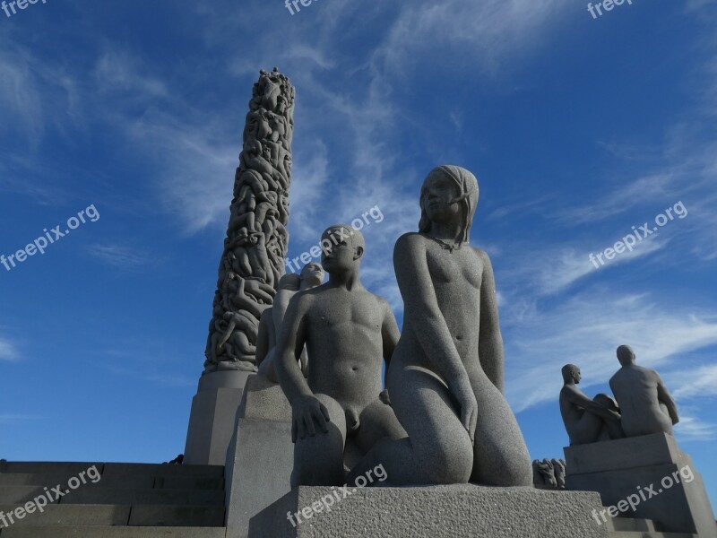 Oslo Vigeland Park Statue Free Photos