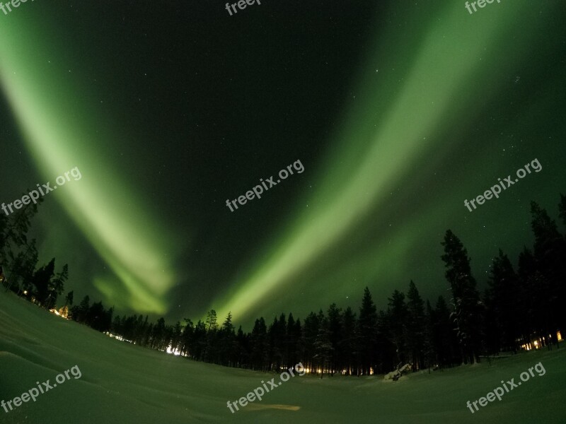 Northern Lights Aurora Borealis Lapland Finland Arctic Circle