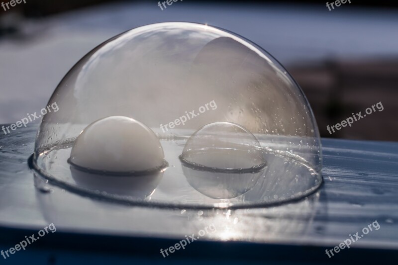 Soap Bubbles Air Bubbles Milky Light Shining