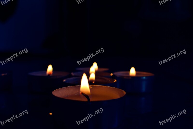 Candles Cross Religion Christianity Faith