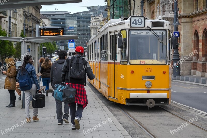 Budapest Hungary Tram Transportation Transport