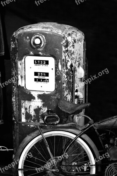 Old Petrol Old Gas Station Gas Pump Antique