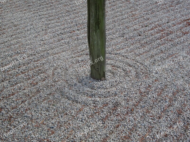 Pole Gravel Japanese Garden Zen