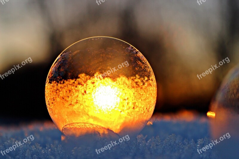 Soap Bubble Sunset Afterglow Frost Bubble Frost Ball