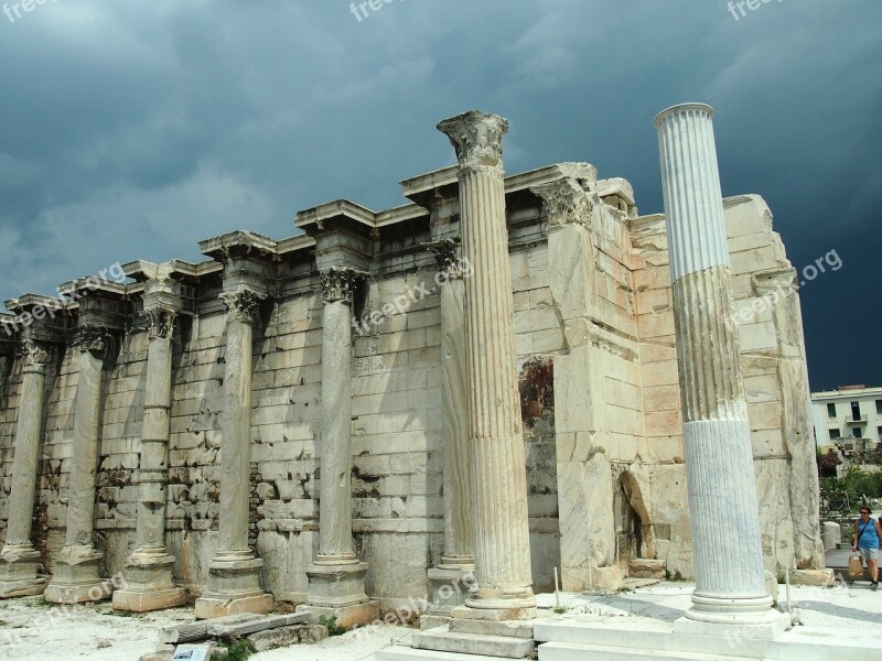 Athens Greek Acropolis Ruins Castle Mountain