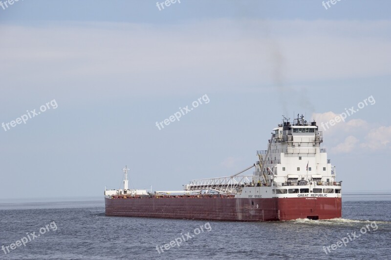 Shipping Ship Coal Sea Lake