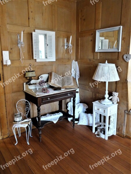 Living Room Vintage Old Furniture Nostalgic Desk