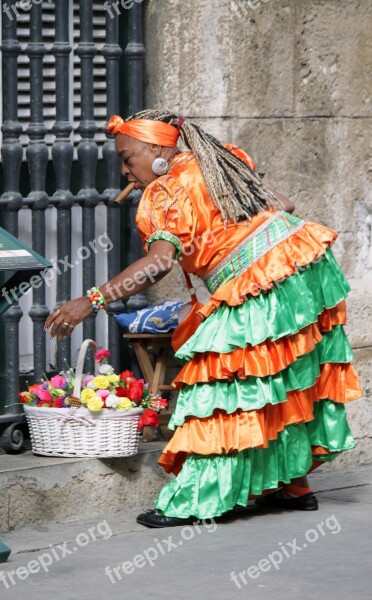 Cuba Woman Cigar Eve Character