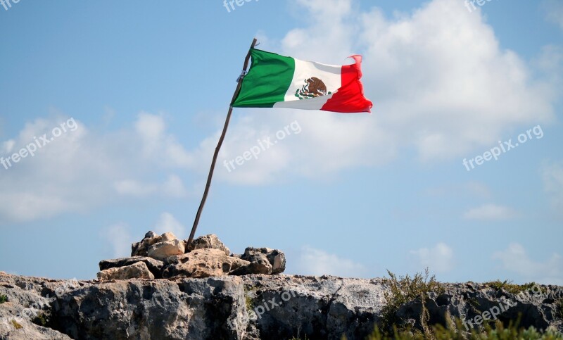 Mexico Flag Mexican Flag Pierre Sky