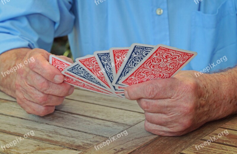 Man Card Game Playing Cards Hands Cards