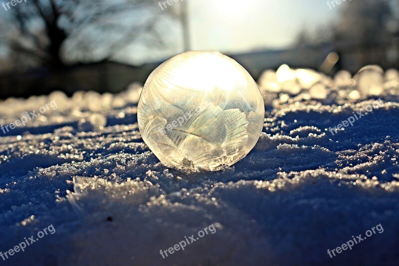 Soap Bubble Frost Bubble Frost Ball Snow Eiskristalle