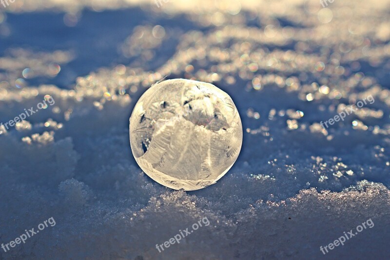 Soap Bubble Crystal Bubble Frozen Ball Winter