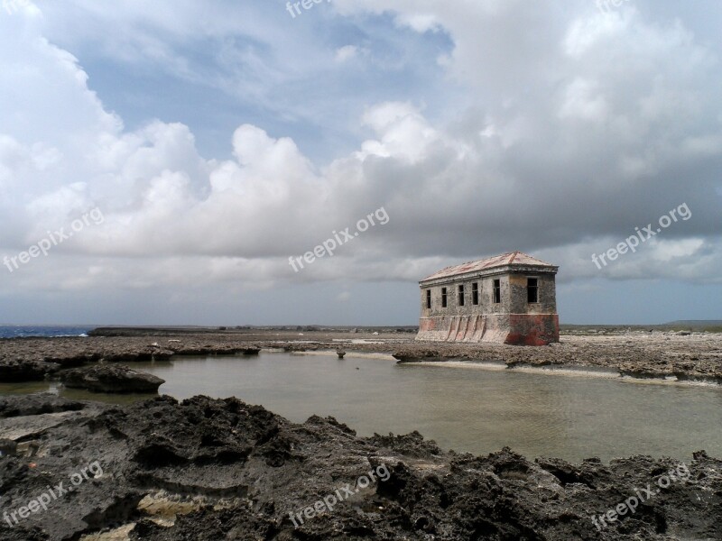 Coast Abandoned House Boca Cave Bonaire Free Photos