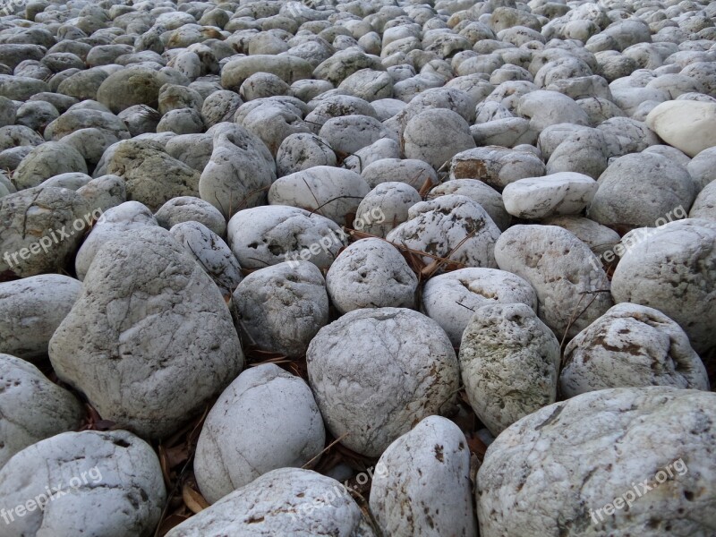 Stones Grey Pavement Rough Soil