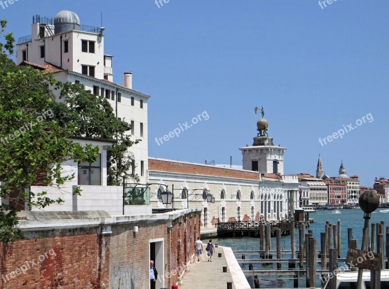 Italy Venice Zattere Dogana Wharf