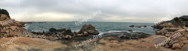 Beach Reef Panorama Sea View Free Photos