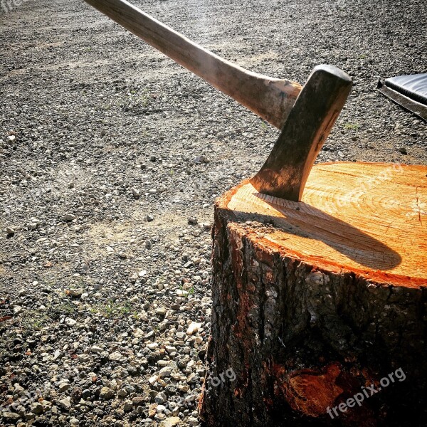 Axe Wood Cutting Log Firewood Free Photos