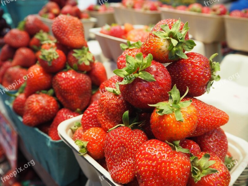 Strawberries Marche Fruit Free Photos