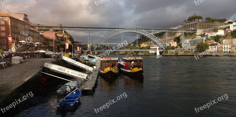 Portugal Porto Douro Bridge Cityscape