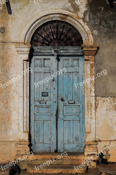 Door Wooden Old Aged Weathered