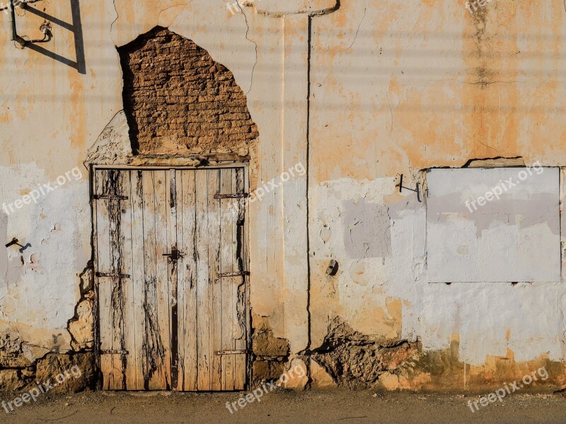 Door Wooden Old Aged Weathered