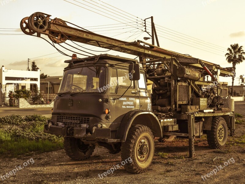 Drilling Rig Truck Vehicle Drilling Free Photos