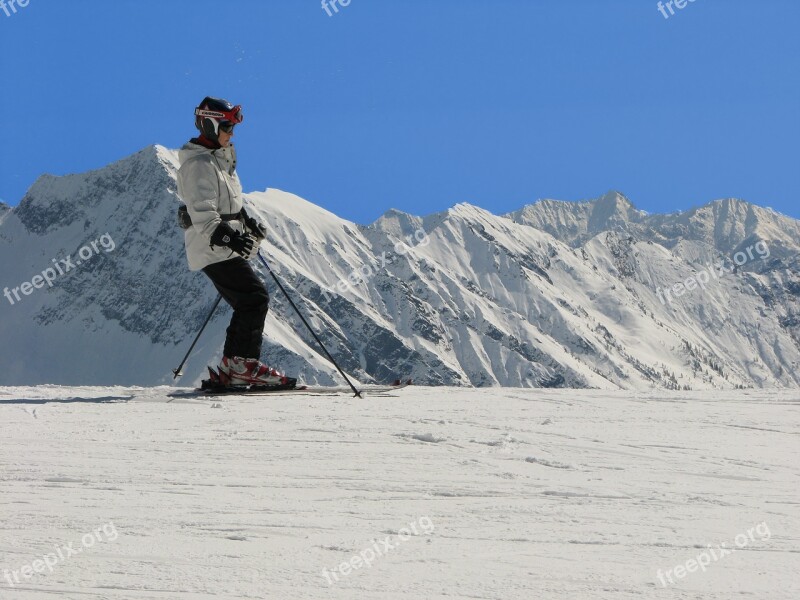 Sci Alps Skier Mountain Skiing