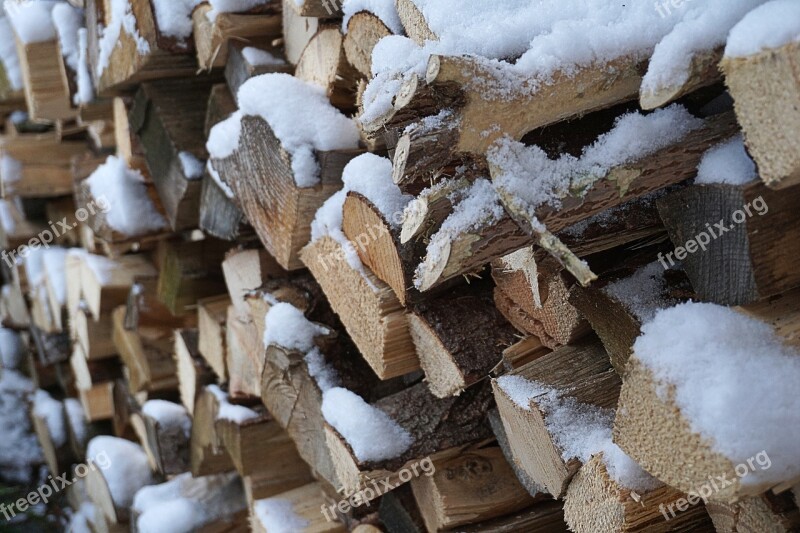 Wood Snow Winter Nature Log