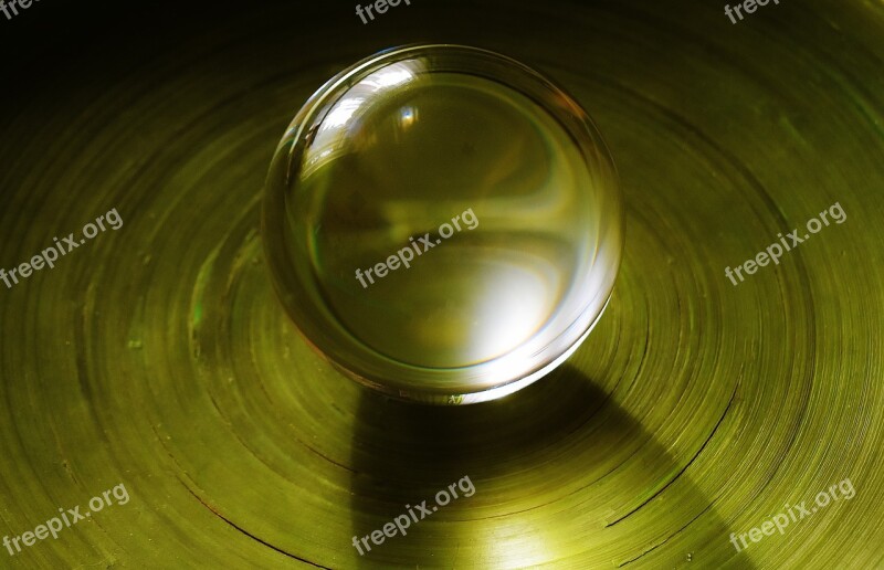 Glass Ball Green Transparent Glass Mirroring