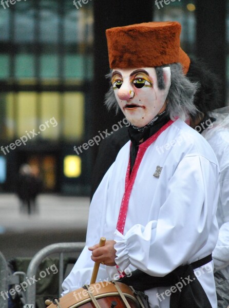 Basler Fasnacht Mask Drums Carnival Waggis