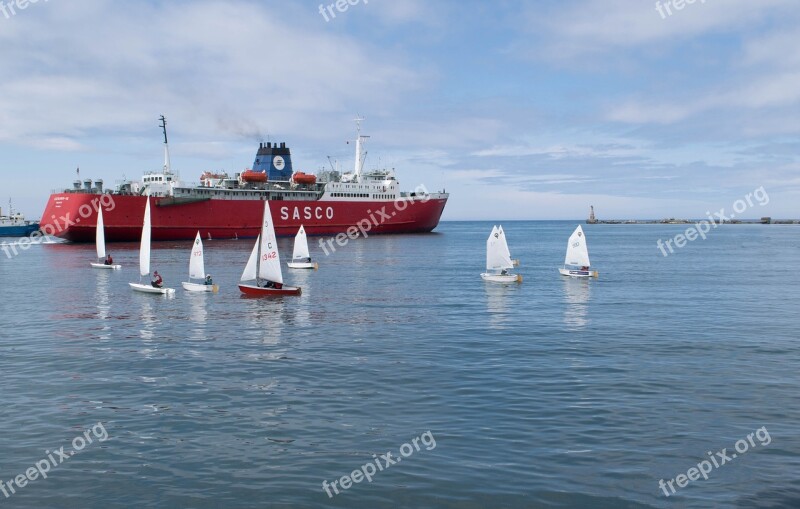 Ship Ferry Yachts Sea Sky