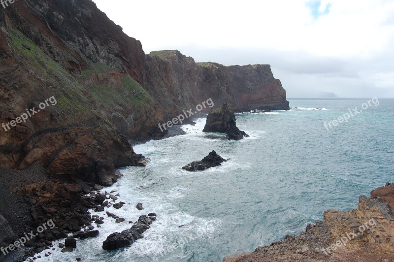 The Coast Rocks Peninsula Landscape The Atlantic Ocean