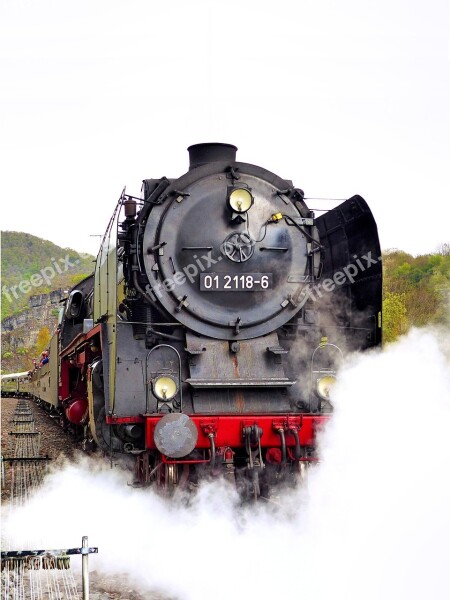 Steam Locomotive Special Train Kreuzberg Railway Station Railway