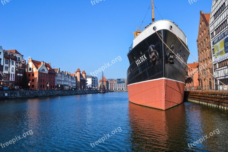 Ship Poland Gdańsk Harbor Sea