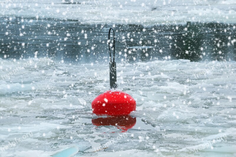 Buoy Red Sea Winter Ice