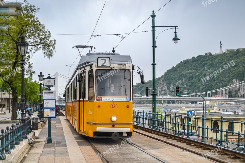 Tram Transportation Transport Budapest Hungary