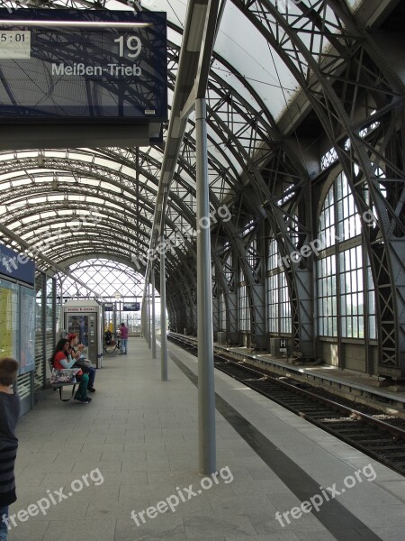 Station Dresden Central Station Architecture Steel Railway Station