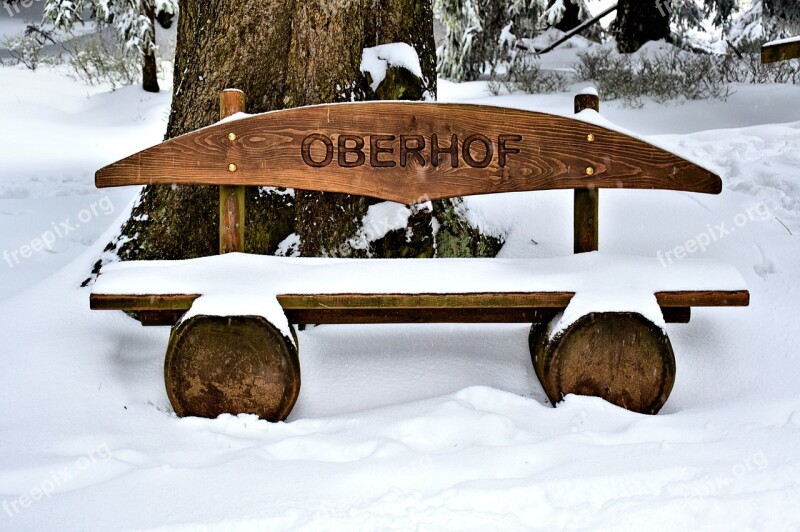 Snow Mountains Oberhof Thuringia Germany Bank