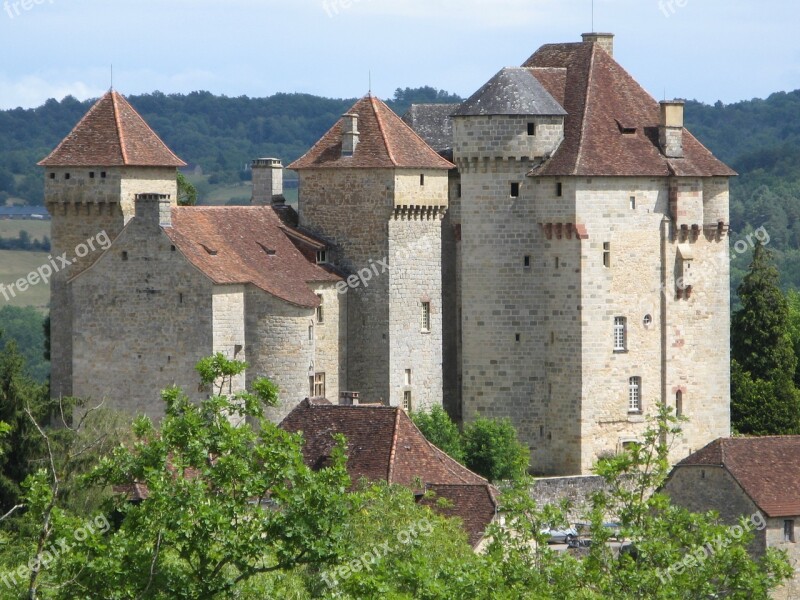 Castles Curemonte Corrèze France Free Photos